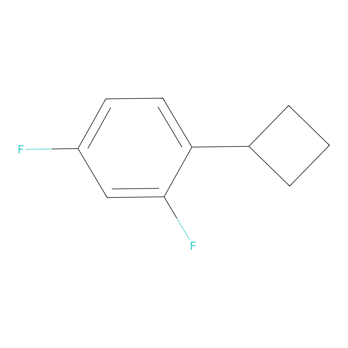 1-Cyclobutyl-2,4-difluorobenzene molecular structure, CAS 2918961-06-3