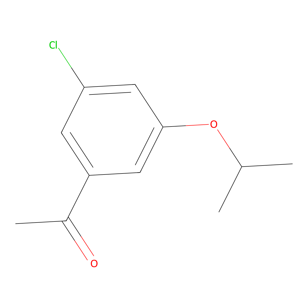 1-(3-Chloro-5-isopropoxyphenyl)ethanone molecular structure, CAS 2918961-11-0