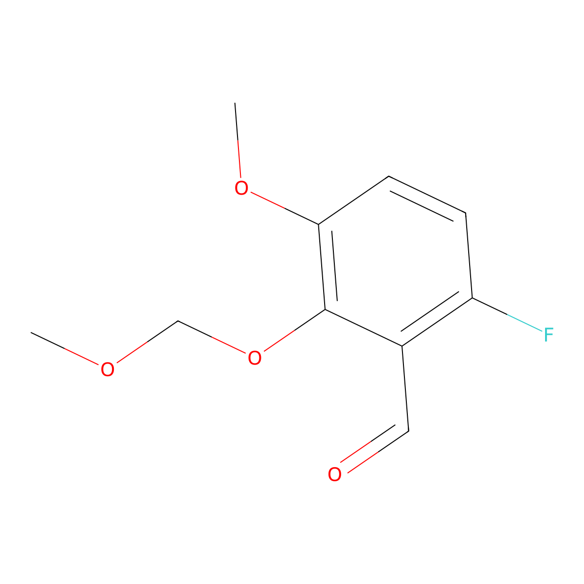 6-Fluoro-3-methoxy-2-(methoxymethoxy)benZaldehyde molecular structure, CAS 2918961-51-8