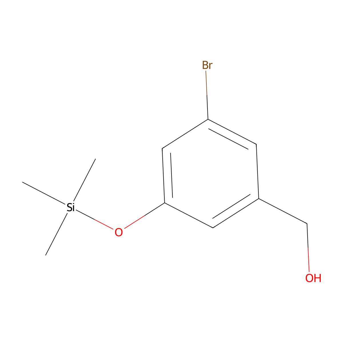 {3-Bromo-5-[(trimethylsilyl)oxy]phenyl}methanol molecular structure, CAS 2918962-02-2
