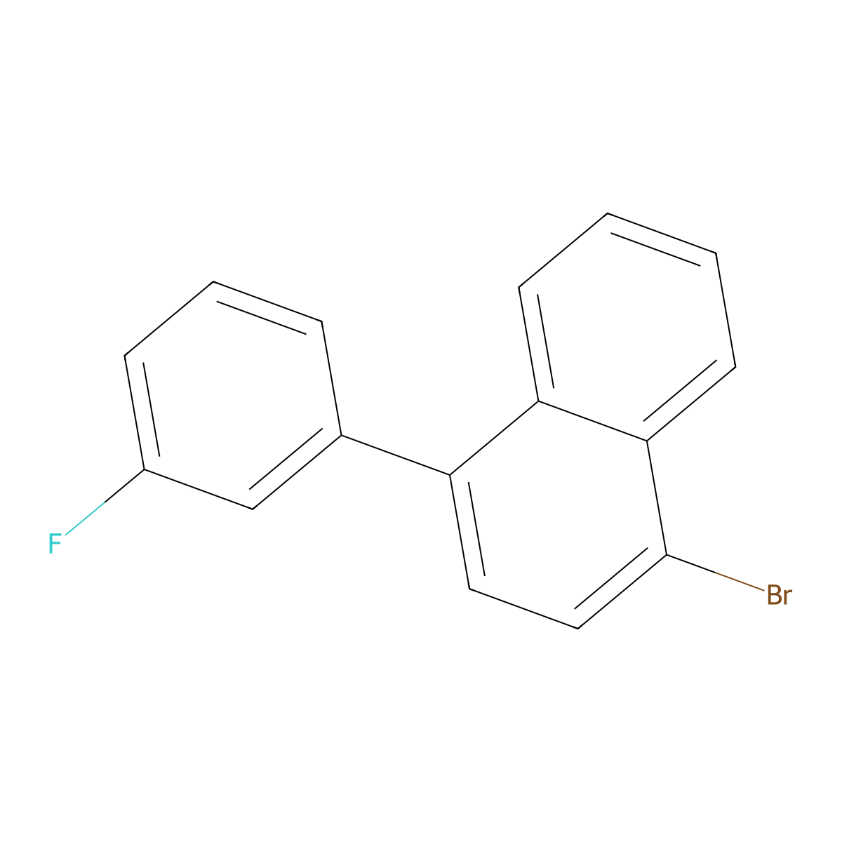 1-Bromo-4-(3-fluorophenyl)naphthalene molecular structure, CAS 2918962-20-4