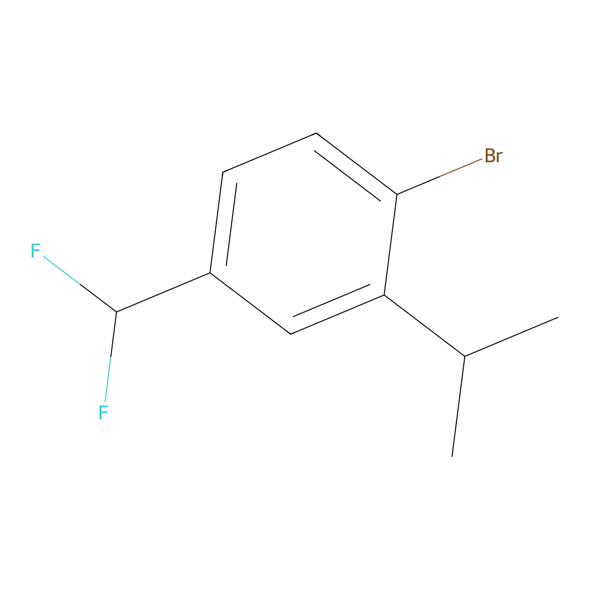 1-Bromo-4-(difluoromethyl)-2-isopropylbenzene molecular structure, CAS 2918962-24-8