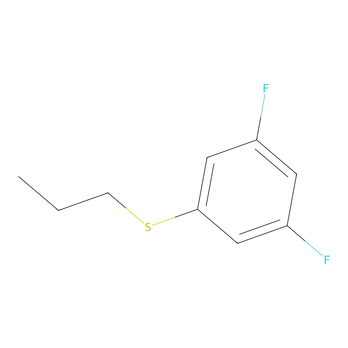 (3,5-Difluorophenyl)(propyl)sulfane molecular structure, CAS 2918962-54-4