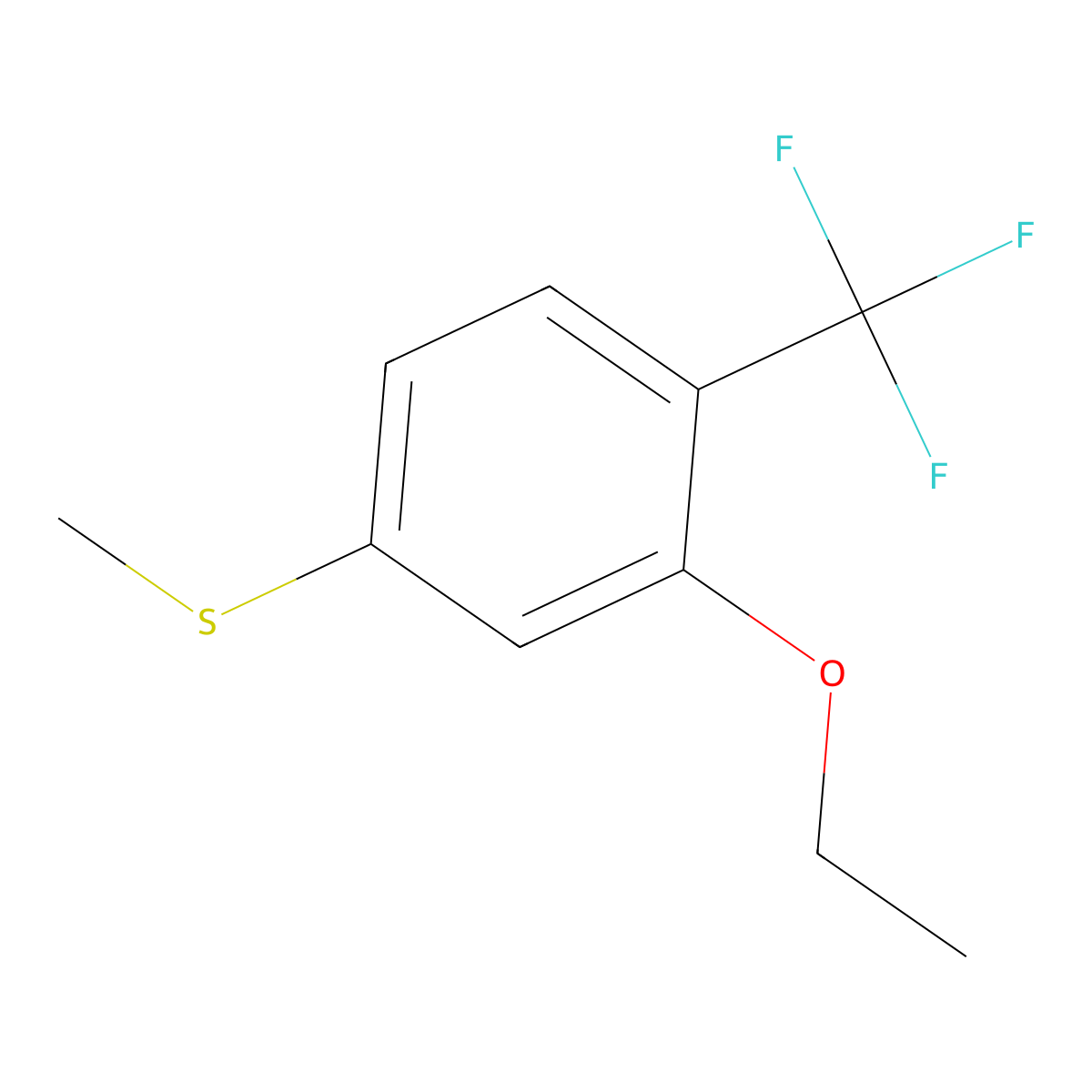(3-Ethoxy-4-(trifluoromethyl)phenyl)(methyl)sulfane molecular structure, CAS 2918963-12-7