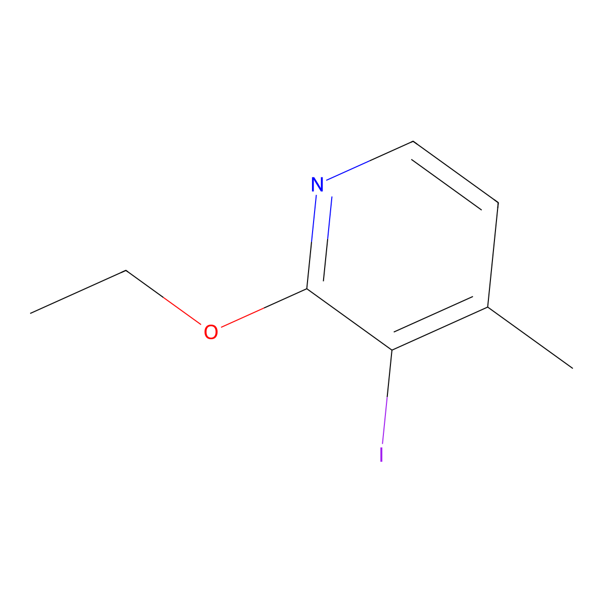 2-Ethoxy-3-iodo-4-methylpyridine molecular structure, CAS 2918963-35-4