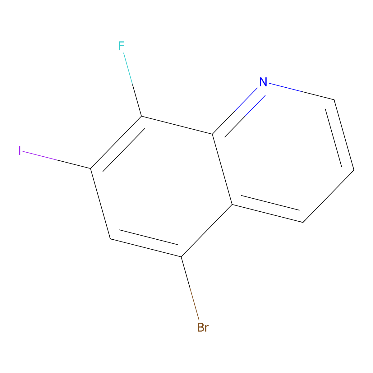 5-Bromo-8-fluoro-7-iodoquinoline molecular structure, CAS 2918963-52-5