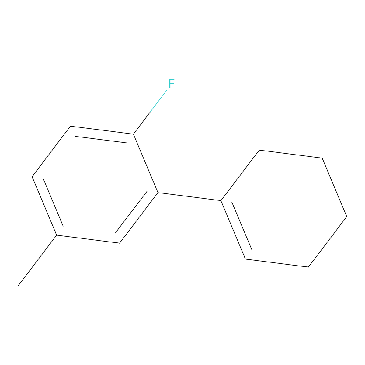 2'-Fluoro-5'-methyl-2,3,4,5-tetrahydro-1,1'-biphenyl molecular structure, CAS 2918964-08-4