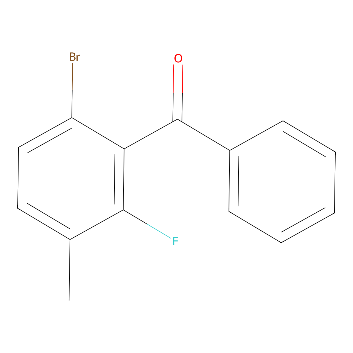 (6-Bromo-2-fluoro-3-methylphenyl)(phenyl)methanone molecular structure, CAS 2918964-31-3