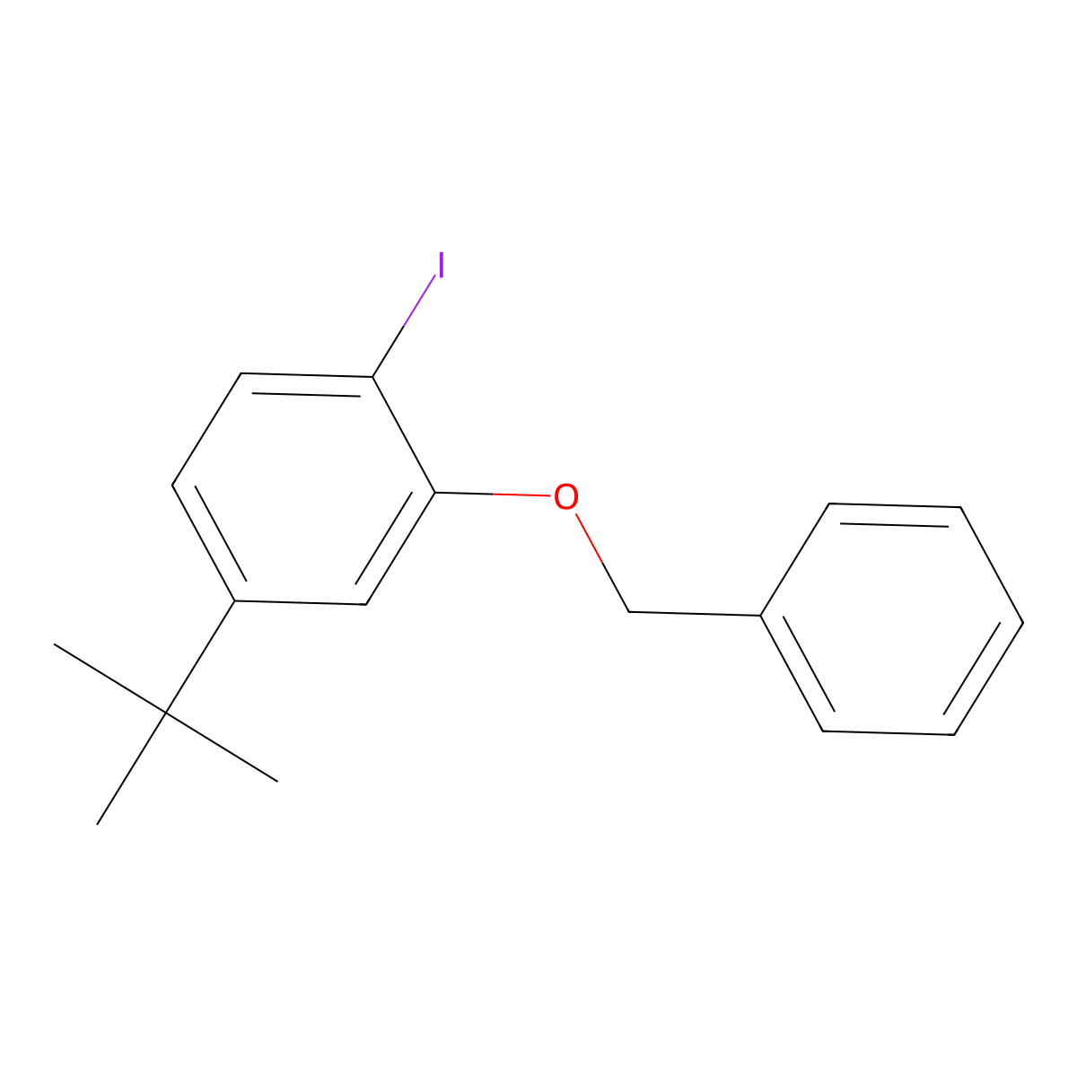 2-(Benzyloxy)-4-(tert-butyl)-1-iodobenzene molecular structure, CAS 2918964-43-7