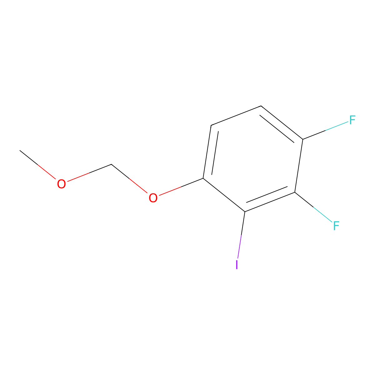 1,2-Difluoro-3-iodo-4-(methoxymethoxy)benZene molecular structure, CAS 2918964-44-8