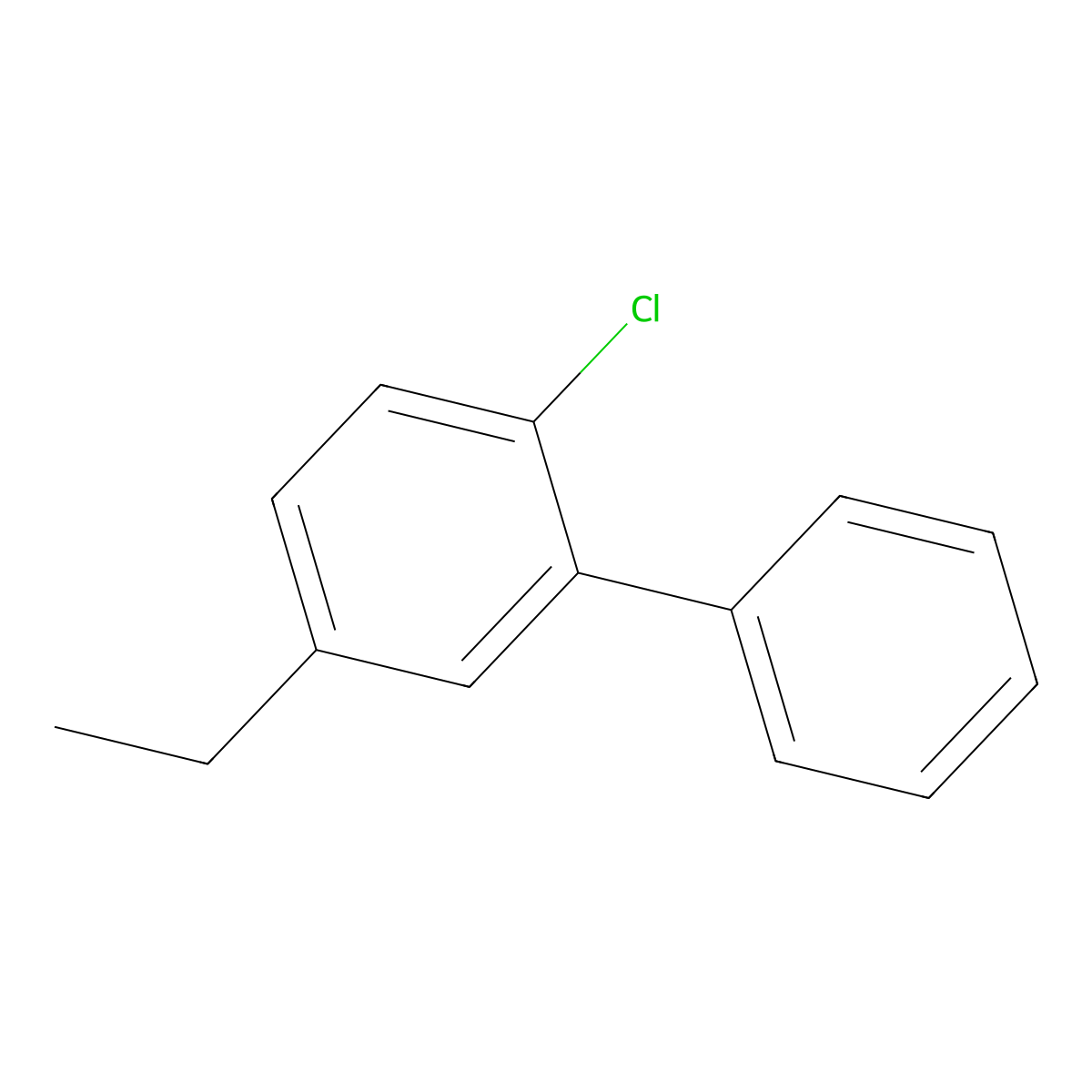 2-Chloro-5-ethyl-1,1'-biphenyl molecular structure, CAS 2918964-65-3