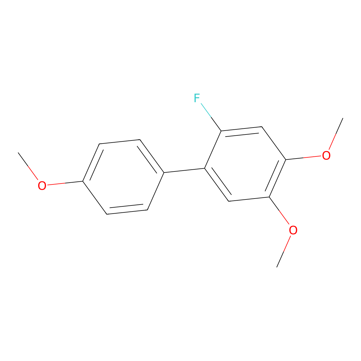 2-Fluoro-4,4',5-trimethoxy-1,1'-biphenyl molecular structure, CAS 2918965-06-5