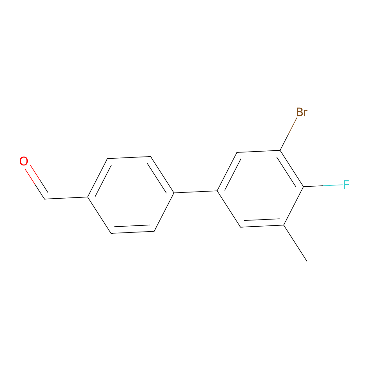 3'-Bromo-4'-fluoro-5'-methyl-[1,1'-biphenyl]-4-carbaldehyde molecular structure, CAS 2918965-14-5