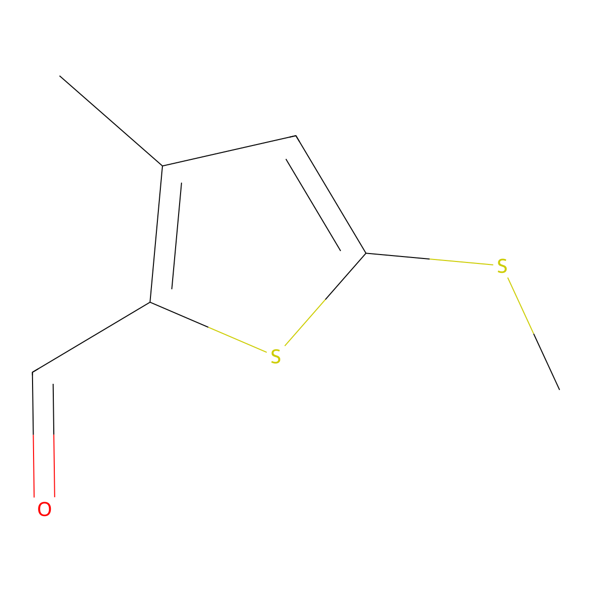 3-Methyl-5-(methylthio)thiophene-2-carbaldehyde molecular structure, CAS 2918965-36-1