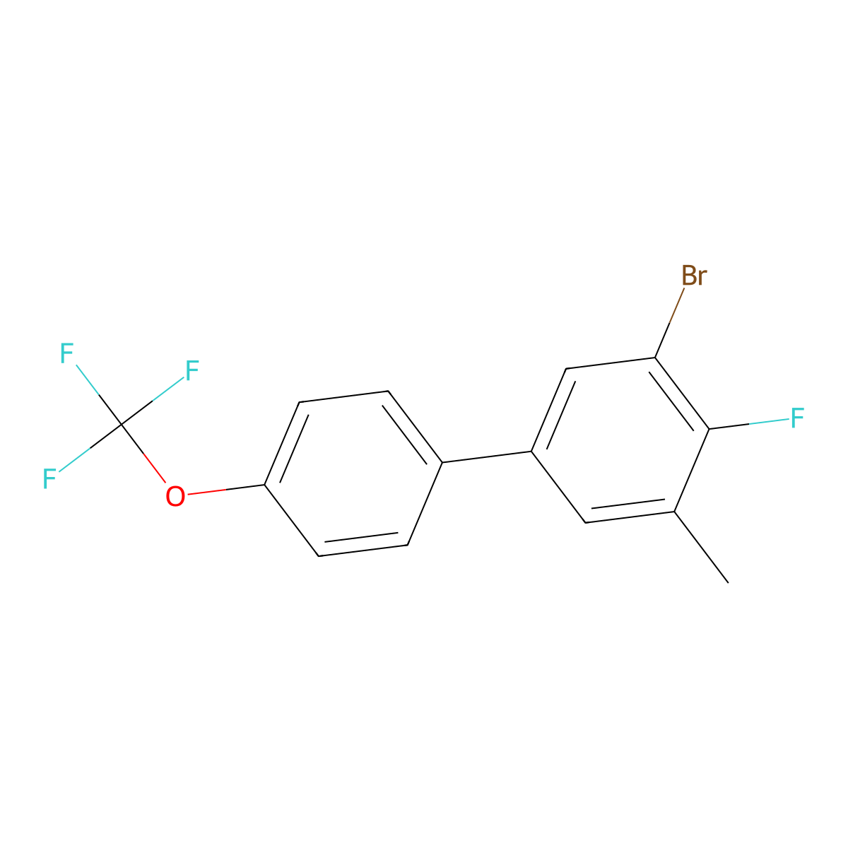 3-Bromo-4-fluoro-5-methyl-4'-(trifluoromethoxy)-1,1'-biphenyl molecular structure, CAS 2918965-46-3