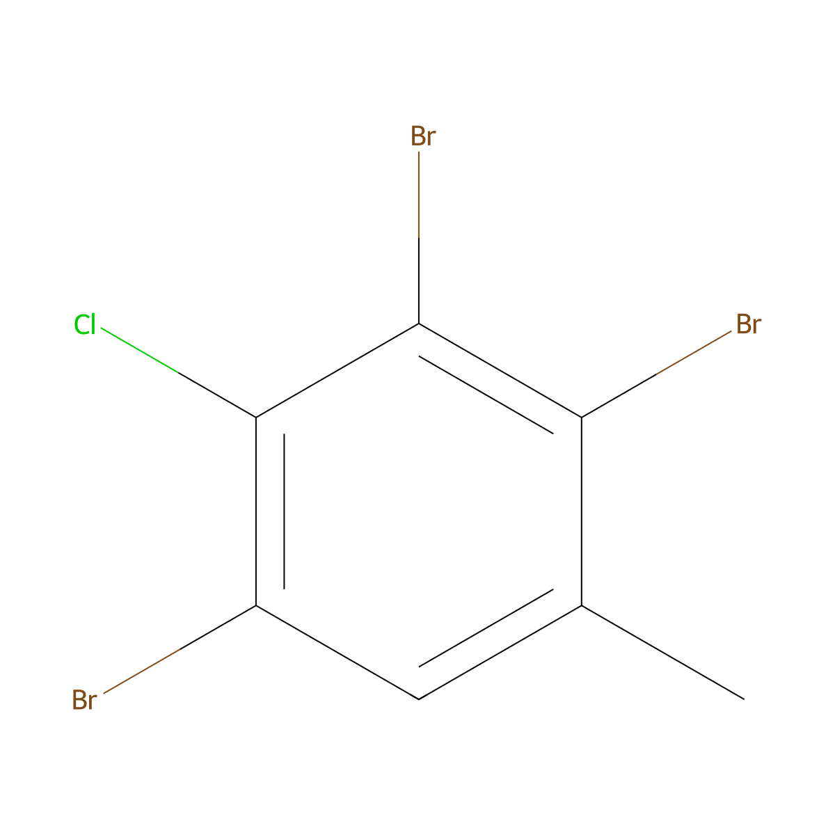 1,3,4-Tribromo-2-chloro-5-methylbenzene molecular structure, CAS 2918965-58-7