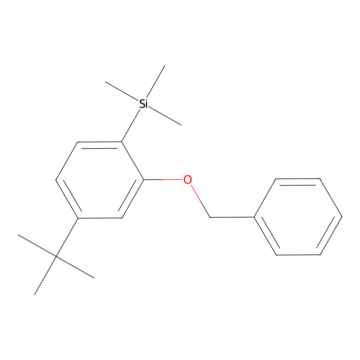 (2-(Benzyloxy)-4-(tert-butyl)phenyl)trimethylsilane molecular structure, CAS 2918965-71-4