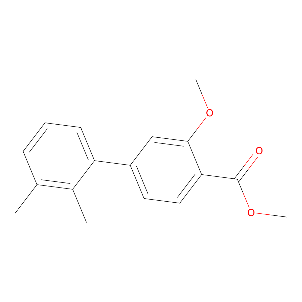 Methyl 3-methoxy-2',3'-dimethyl-[1,1'-biphenyl]-4-carboxylate molecular structure, CAS 2918965-86-1