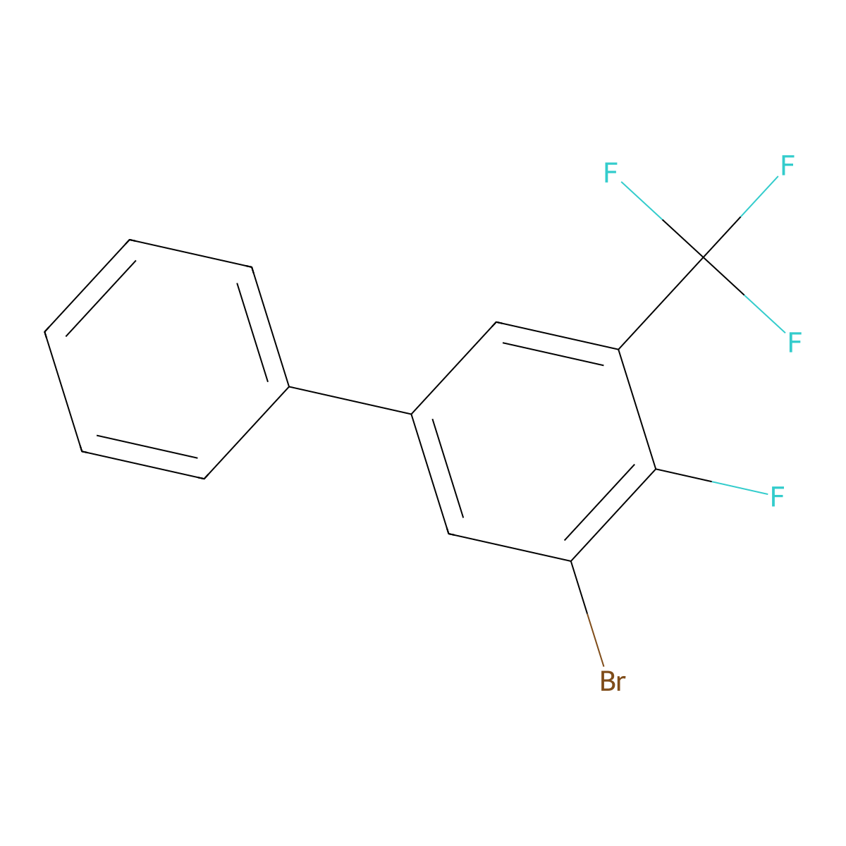 3-Bromo-4-fluoro-5-(trifluoromethyl)-1,1'-biphenyl molecular structure, CAS 2918967-65-2