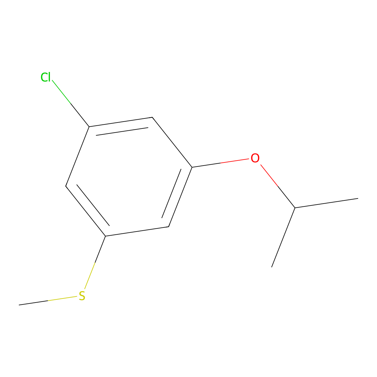 (3-Chloro-5-isopropoxyphenyl)(methyl)sulfane molecular structure, CAS 2918968-06-4