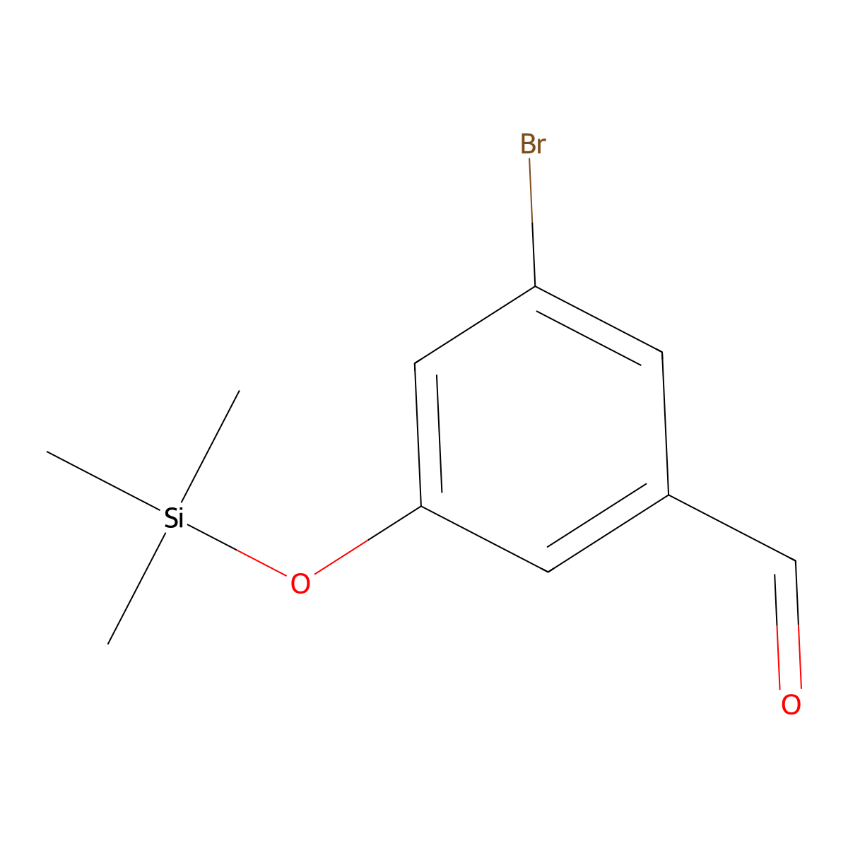 3-Bromo-5-[(trimethylsilyl)oxy]benzaldehyde molecular structure, CAS 2918968-21-3