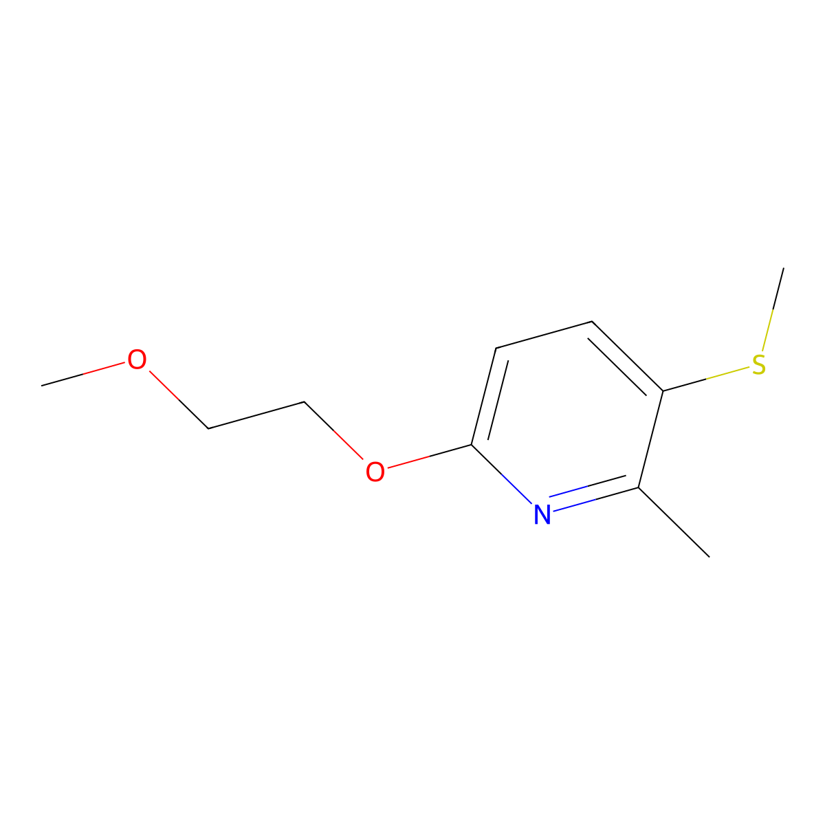 6-(2-Methoxyethoxy)-2-methyl-3-(methylthio)pyridine molecular structure, CAS 2918968-34-8