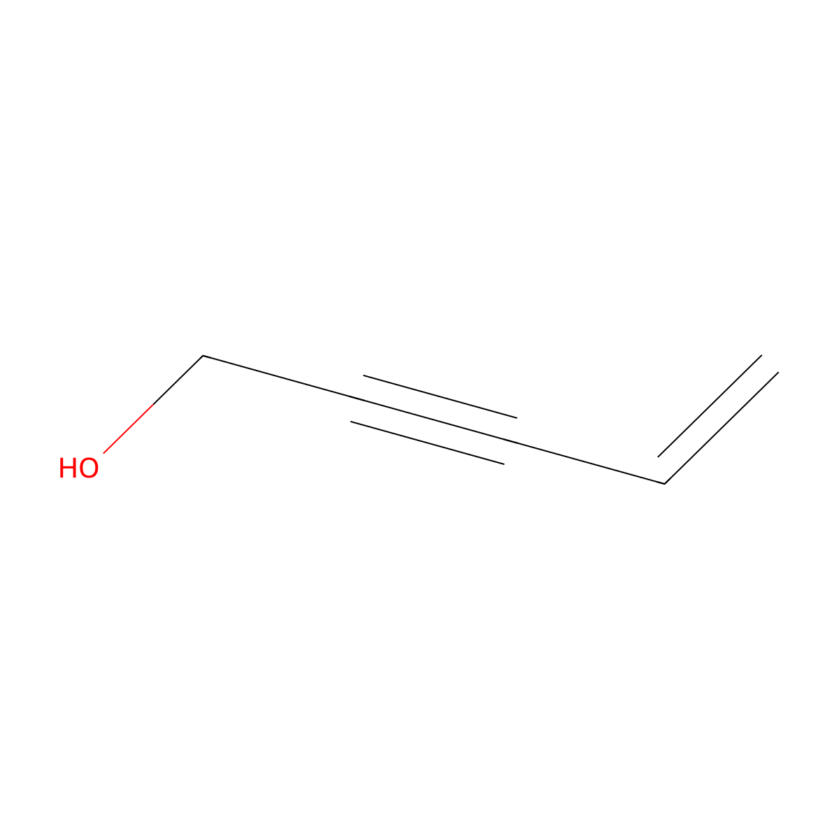 Pent-4-en-2-yn-1-ol molecular structure, CAS 2919-05-3
