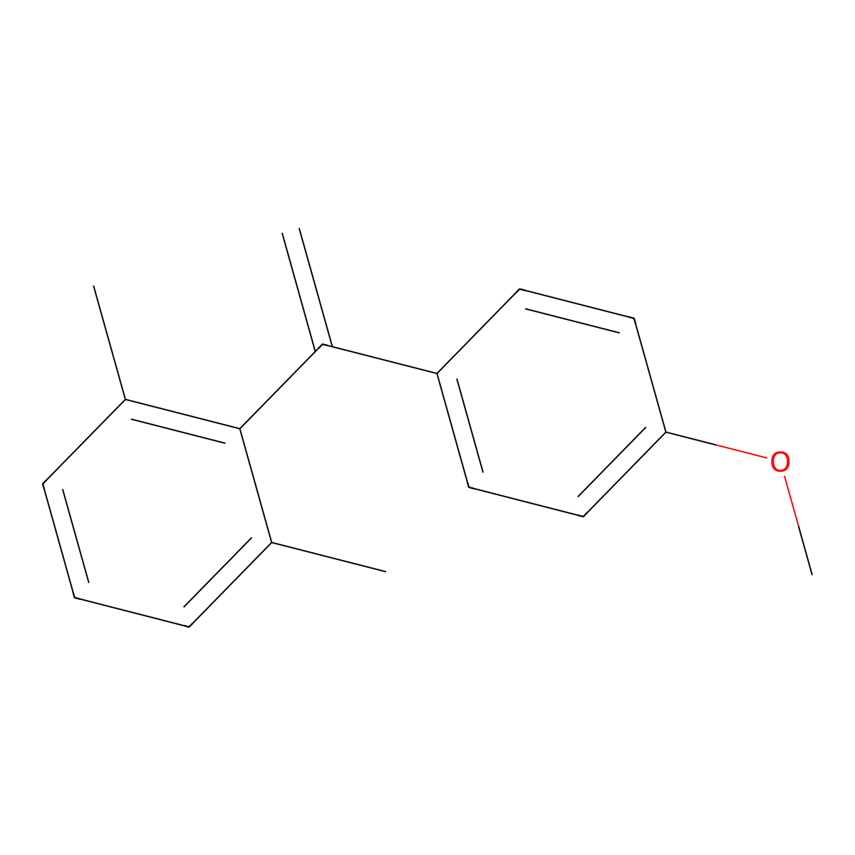 2-[1-(4-Methoxyphenyl)ethenyl]-1,3-dimethylbenzene molecular structure, CAS 2919-21-3