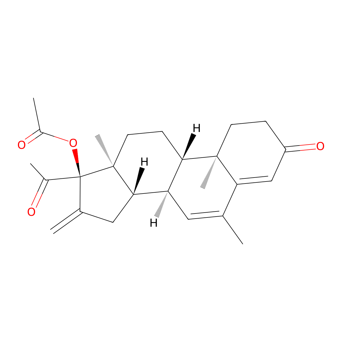 Melengestrol Acetate molecular structure, CAS 2919-66-6