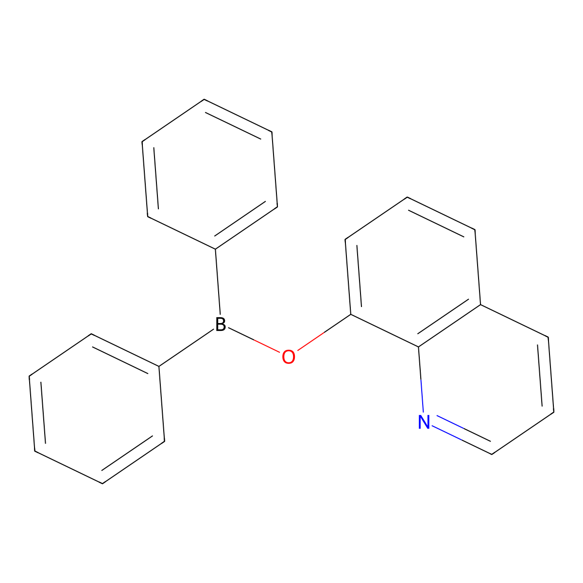 Quinolin-8-yl diphenylborinate molecular structure, CAS 29190-60-1