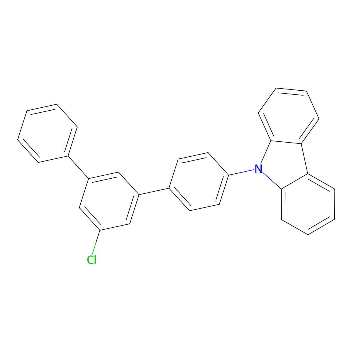 9-(5'-Chloro-[1,1':3',1''-terphenyl]-4-yl)-9H-carbazole molecular structure, CAS 2919008-73-2