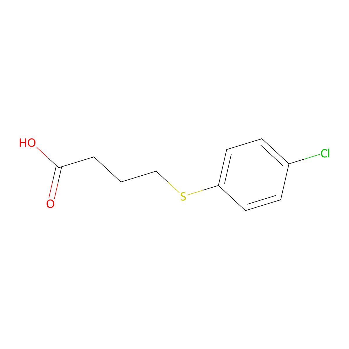 4-[(4-Chlorophenyl)sulfanyl]butanoic acid molecular structure, CAS 29193-63-3