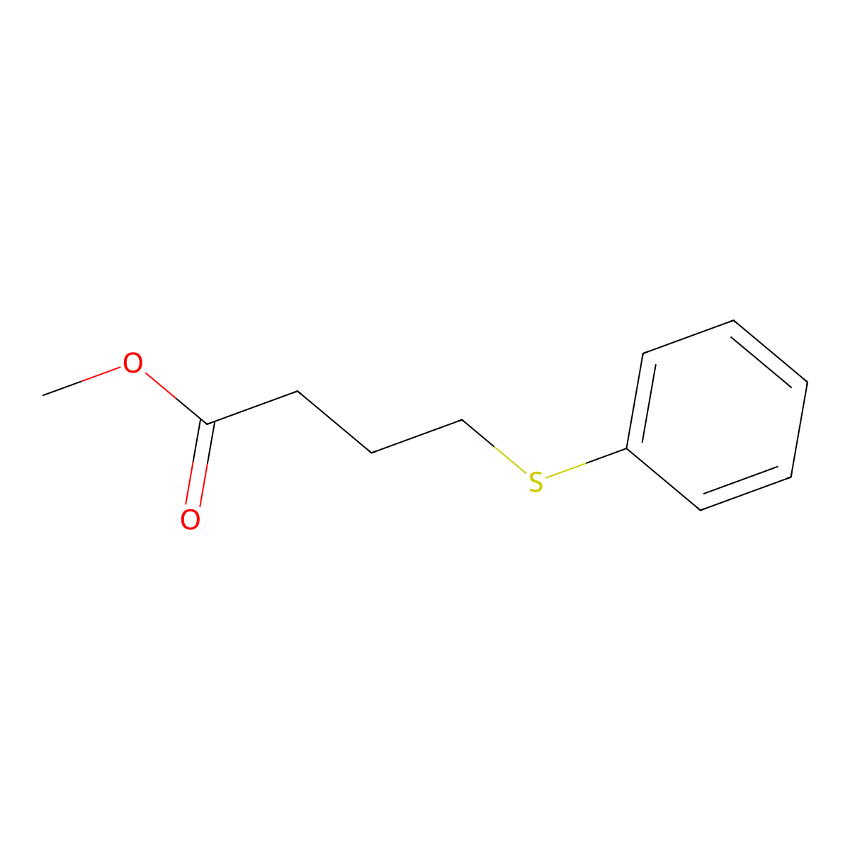 Methyl-4-(phenylthio)butanoate molecular structure, CAS 29193-71-3