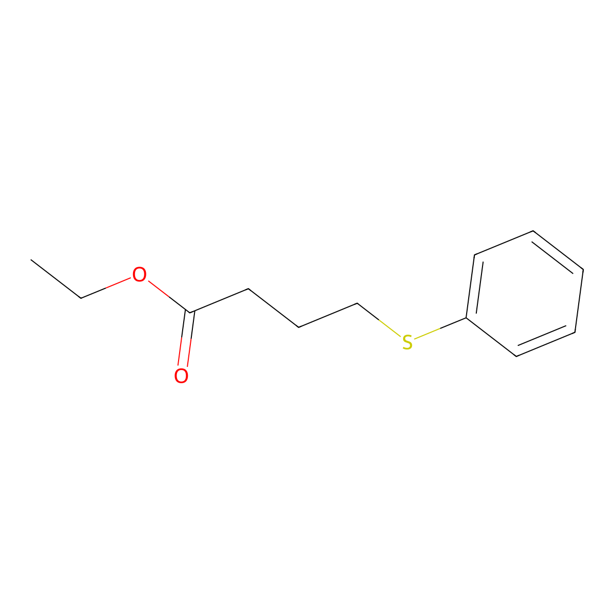 Ethyl 4-(phenylthio)butanoate molecular structure, CAS 29193-72-4