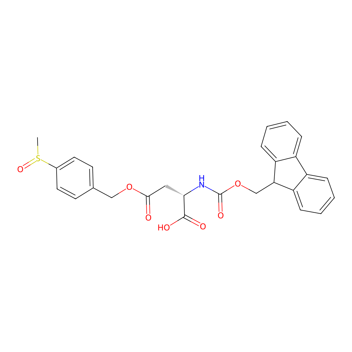 Fmoc-L-Asp(Msib)-OH molecular structure, CAS 2919325-36-1