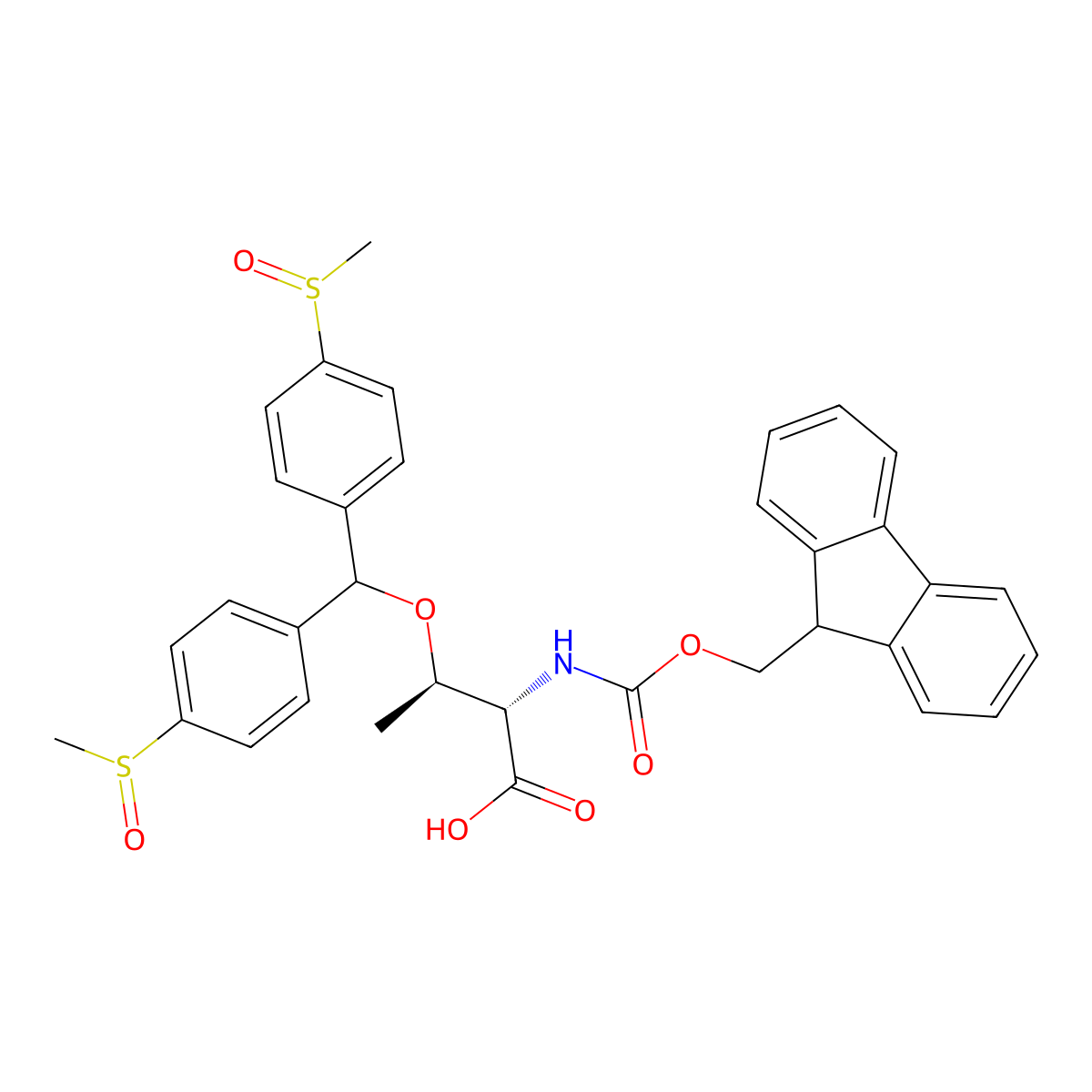 Fmoc-L-Thr(MsbH)-OH molecular structure, CAS 2919325-58-7
