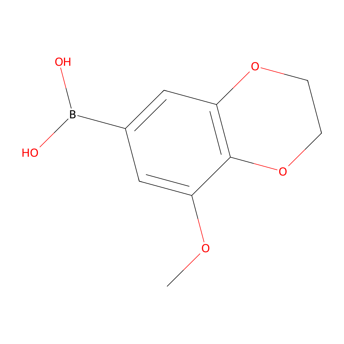 (8-Methoxy-2,3-dihydrobenzo[b][1,4]dioxin-6-yl)boronic acid molecular structure, CAS 2919787-10-1