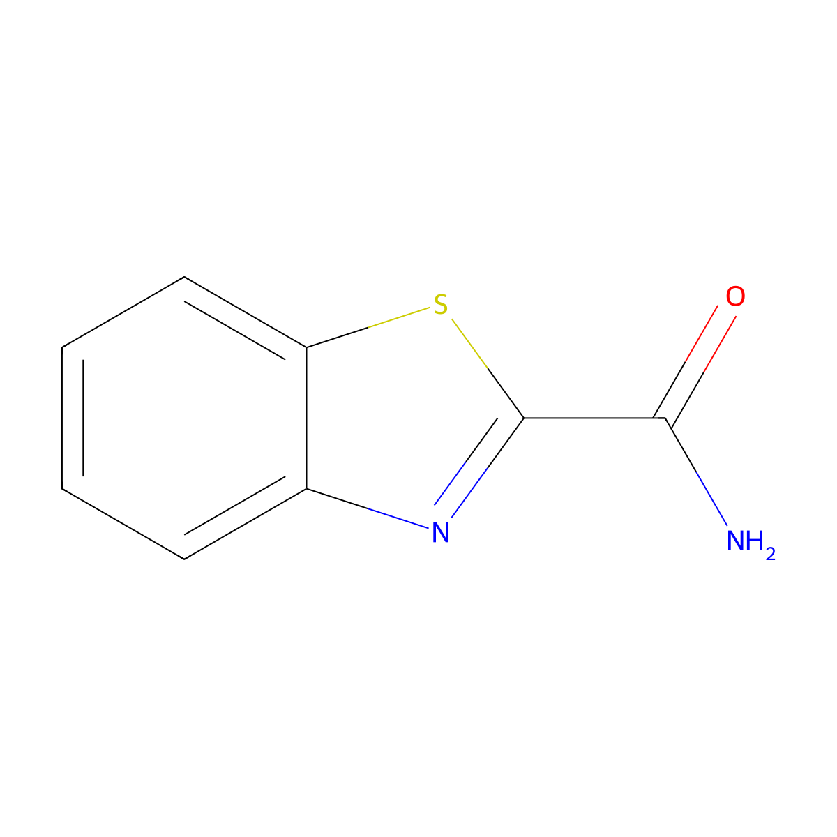 2-Benzothiazolecarboxamide molecular structure, CAS 29198-43-4