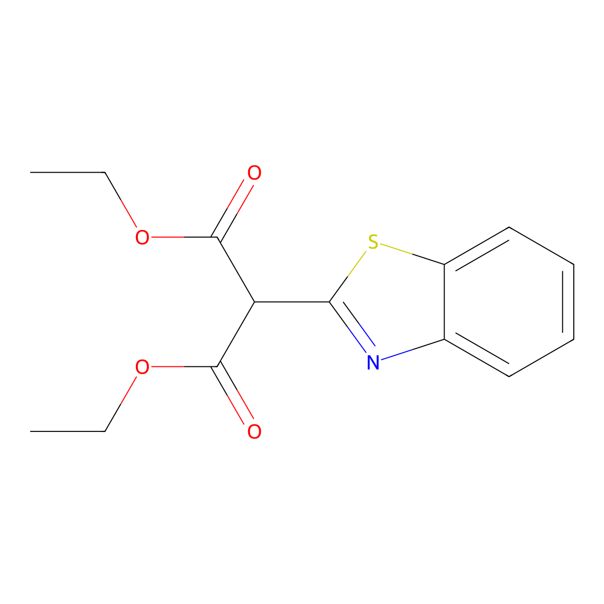 Diethyl 2-(benzo[d]thiazol-2-yl)malonate molecular structure, CAS 29198-44-5