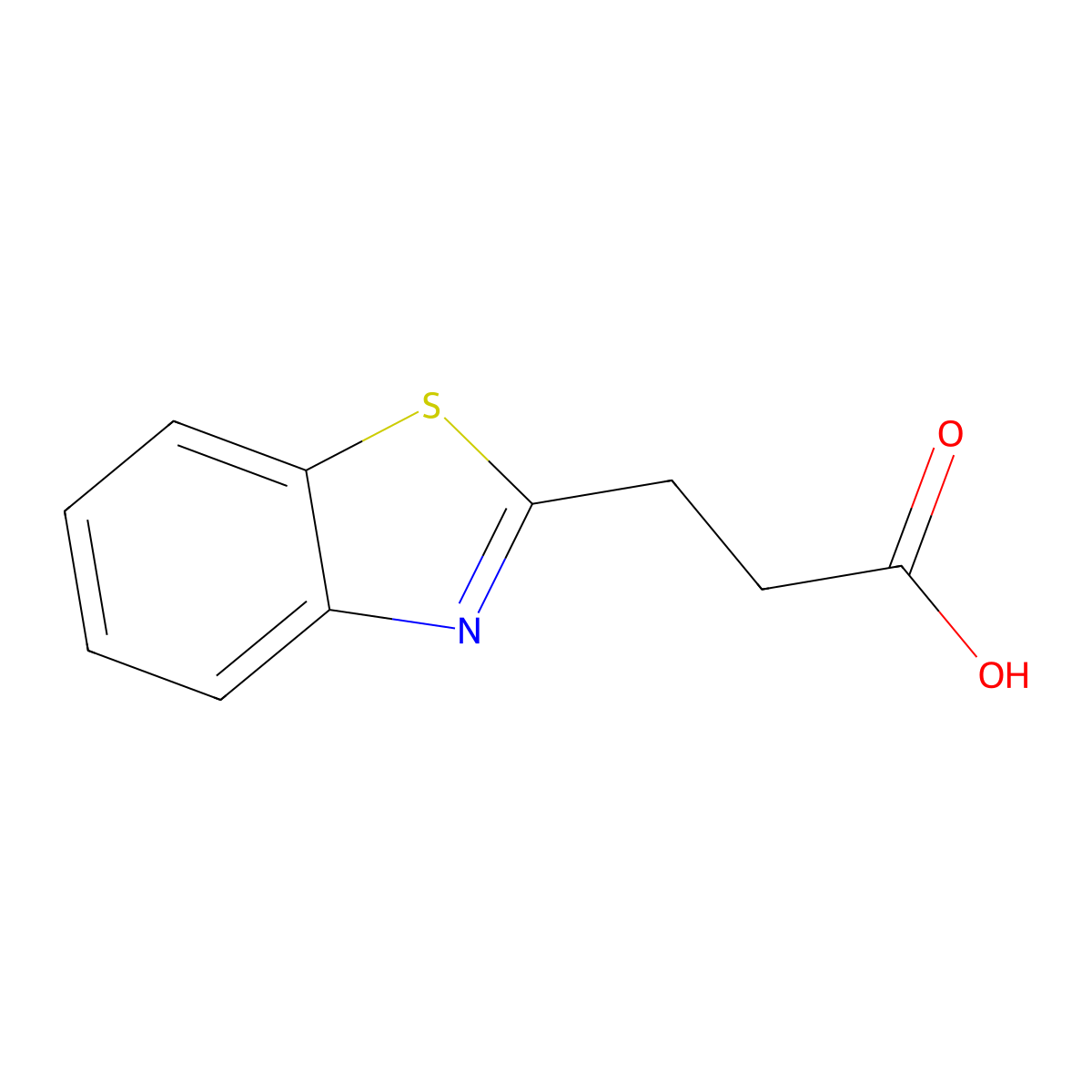 3-(1,3-Benzothiazol-2-yl)propanoic acid molecular structure, CAS 29198-86-5