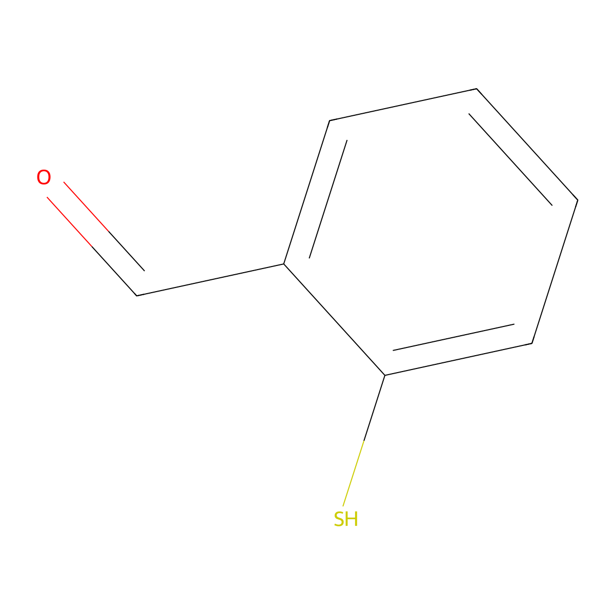 2-Mercaptobenzaldehyde molecular structure, CAS 29199-11-9