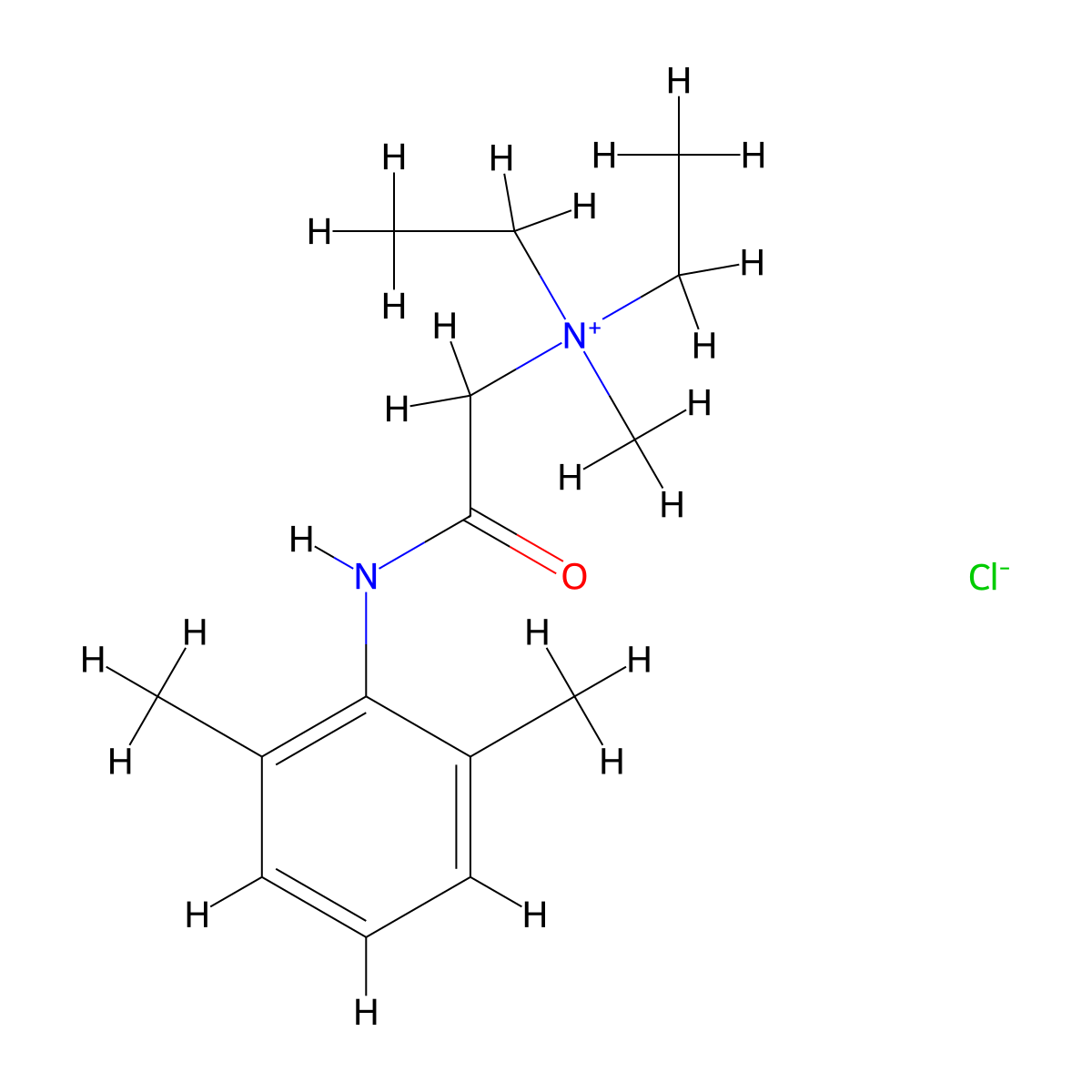N-Methyllidocaine molecular structure, CAS 29199-61-9