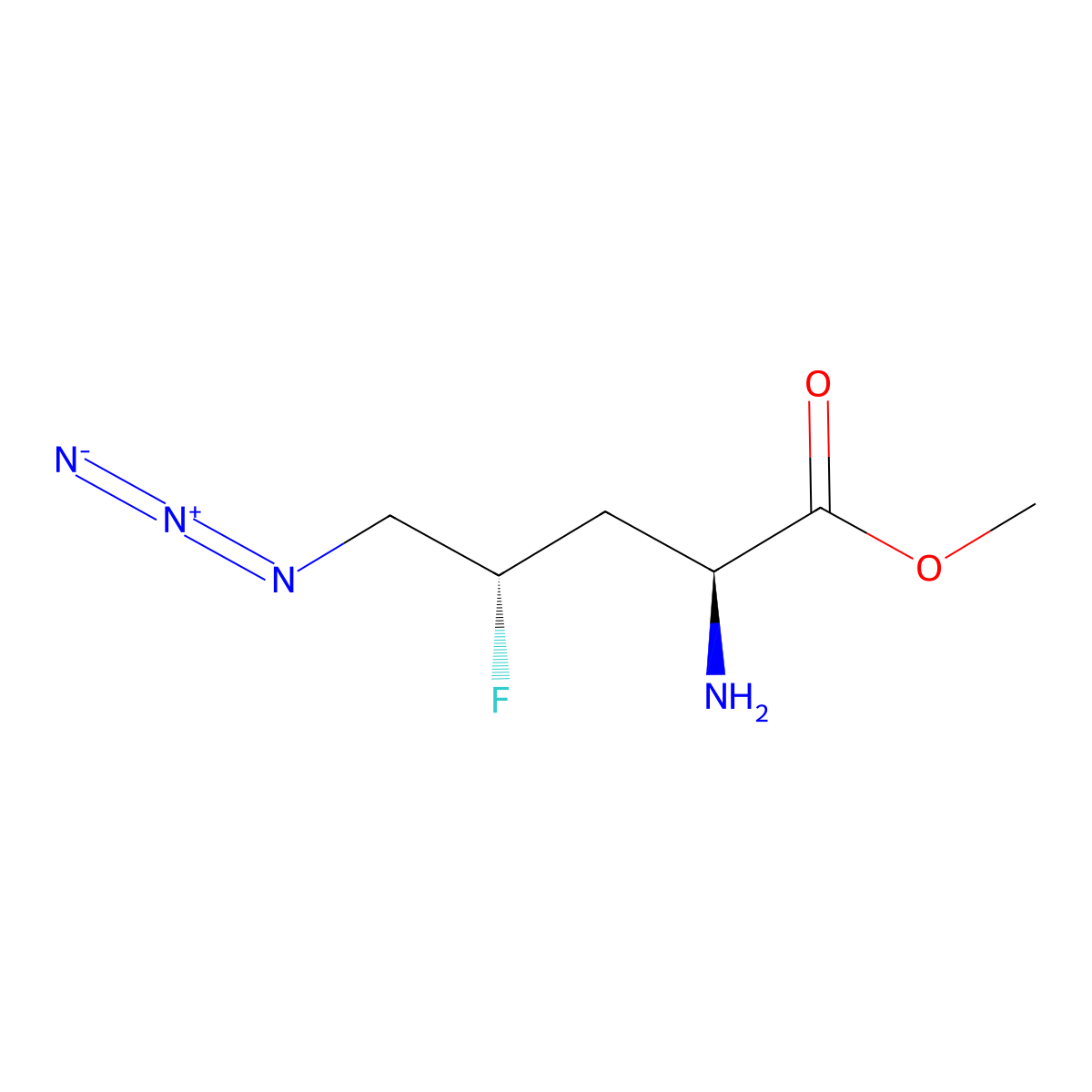 methyl (2S,4S)-2-amino-5-azido-4-fluoropentanoate molecular structure, CAS 2919940-34-2