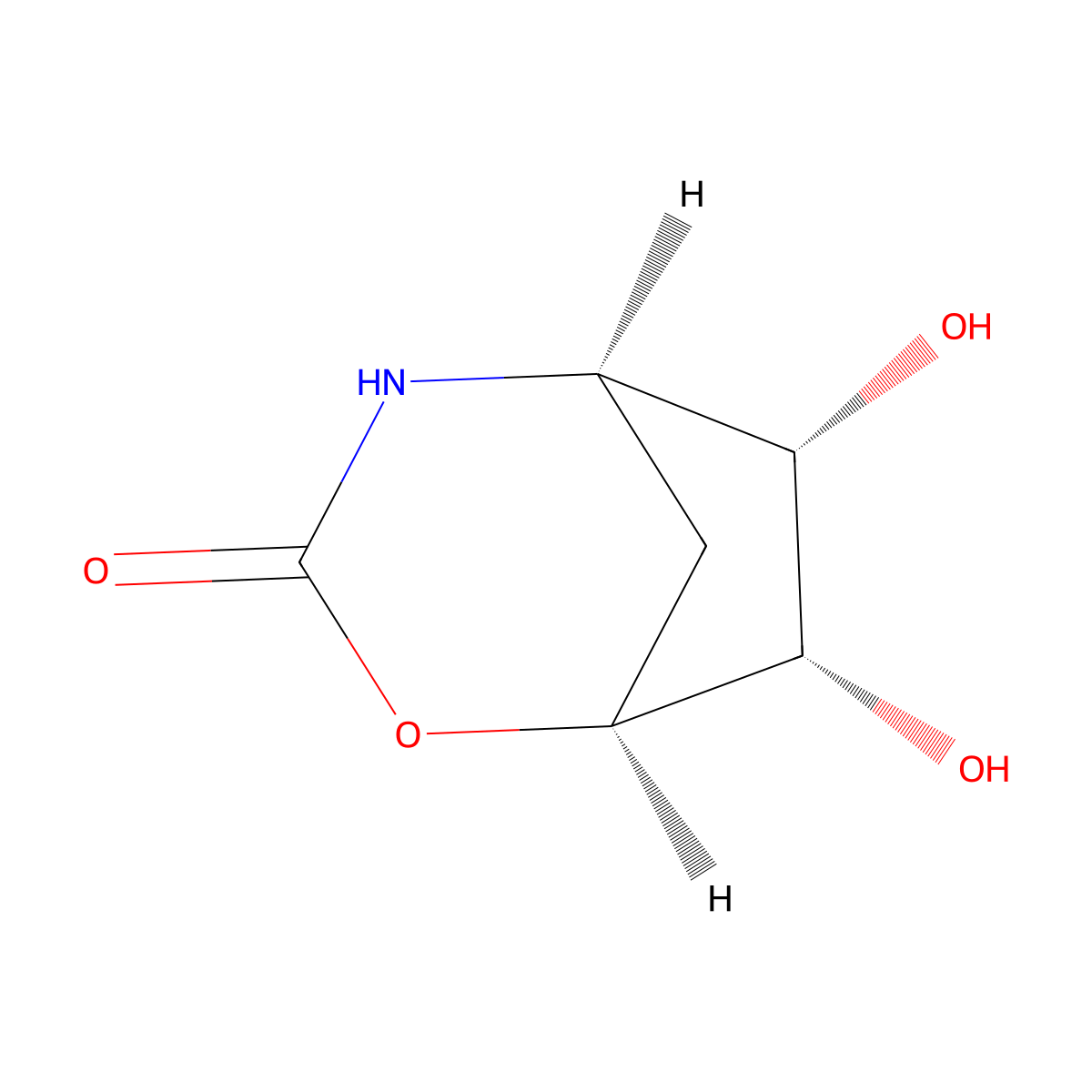 (1S,5R,6S,7S)-6,7-dihydroxy-2-oxa-4-azabicyclo(3.2.1)octan-3-one molecular structure, CAS 2919940-37-5