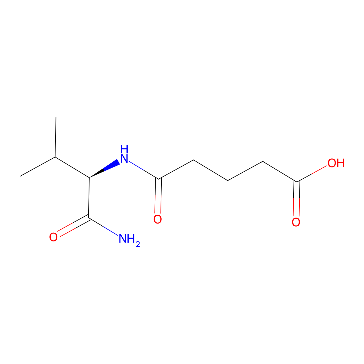 4-{[(1R)-1-carbamoyl-2-methylpropyl]carbamoyl}butanoic acid molecular structure, CAS 2919940-56-8