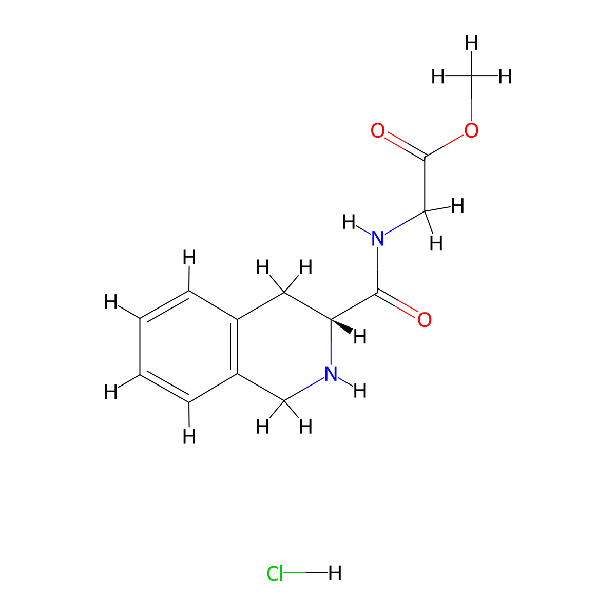 methyl2-{[(3R)-1,2,3,4-tetrahydroisoquinolin-3-yl]formamido}acetatehydrochloride molecular structure, CAS 2919940-62-6
