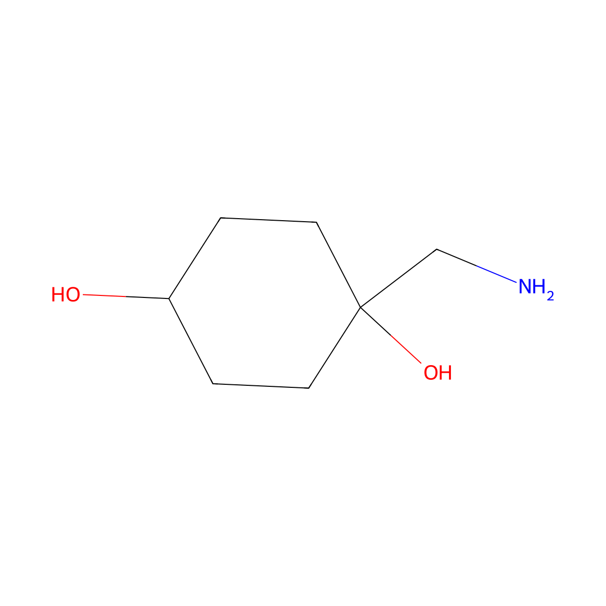 (1s,4s)-1-(Aminomethyl)cyclohexane-1,4-diol molecular structure, CAS 2919940-73-9