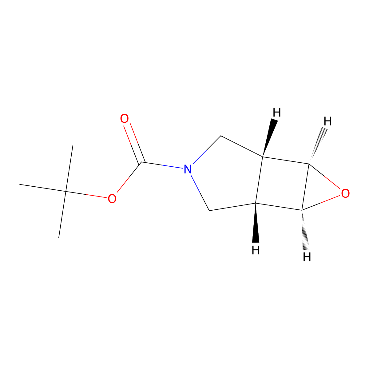 tert-butyl (1R,2R,4S,5S)-3-oxa-7-azatricyclo[3.3.0.02,4]octane-7-carboxylate molecular structure, CAS 2919940-81-9
