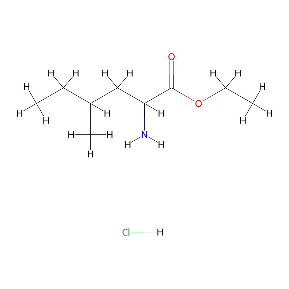 Ethyl2-amino-4-methylhexanoatehydrochloride molecular structure, CAS 2919945-75-6