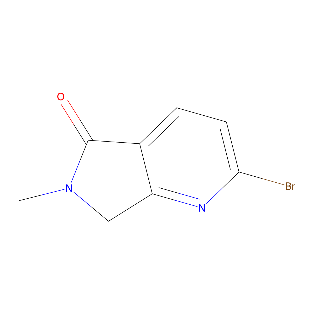 2-bromo-6-methyl-5H,6H,7H-pyrrolo[3,4-b]pyridin-5-one molecular structure, CAS 2919945-88-1